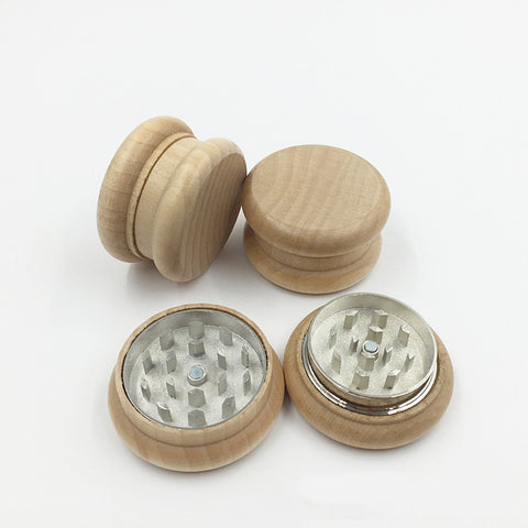 Wooden Herb Weed Grinder Mill Pipe Tobacc Smoking Utensils Smoke Detectors Pipes Grinding Smoke Narguile Smoke Color Random